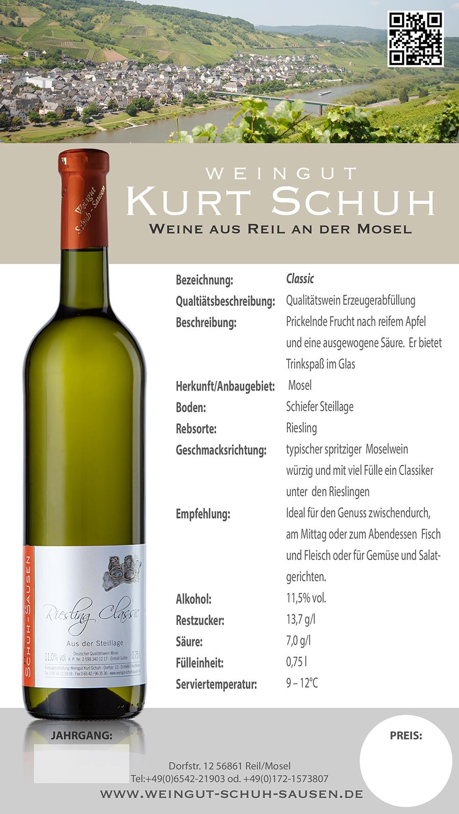 Weingut Schuh-Sausen Reil Mosel Wein