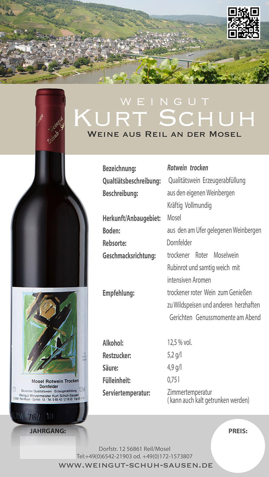 Weingut Schuh-Sausen Reil Mosel Wein